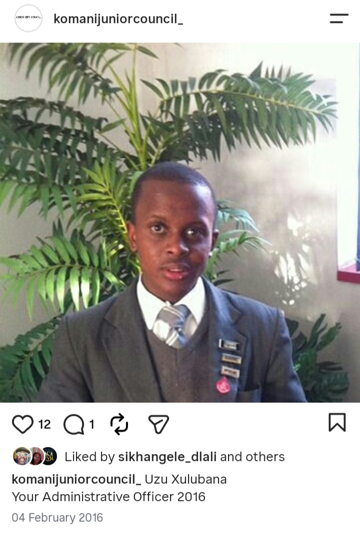 Uzukanye Xulubana as Administrative Officer of the Lukhanji Junior Council in 2016